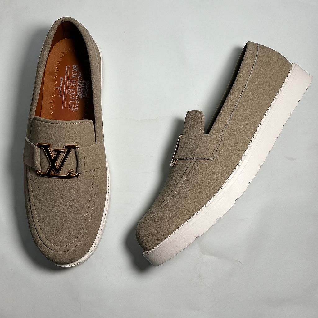 Suede LV loafer